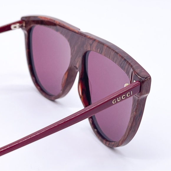 NEW GUCCI UNISEX BURGUNDY SUNGLASSES - Picture 7 of 9